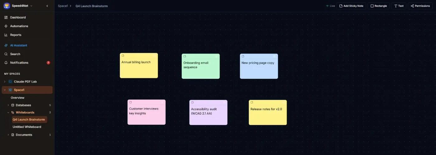 A whiteboard with sticky notes